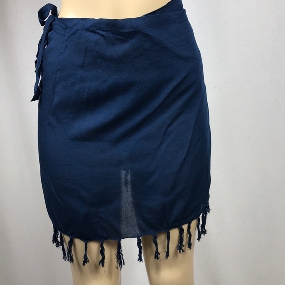 Zuliana Dark Blue 100% Rayon Skirt Size Small Made in USA New With Tags - Picture 1 of 1